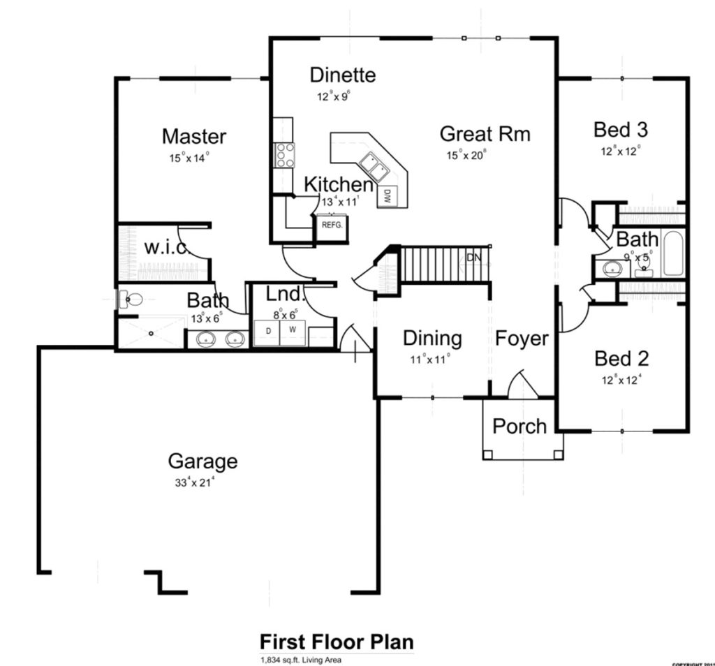 Rea Custom Ranch Homes Fairfield Floor Plan