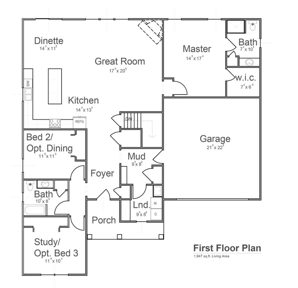 Rea Custom Ranch Homes Hartford Floor Plan