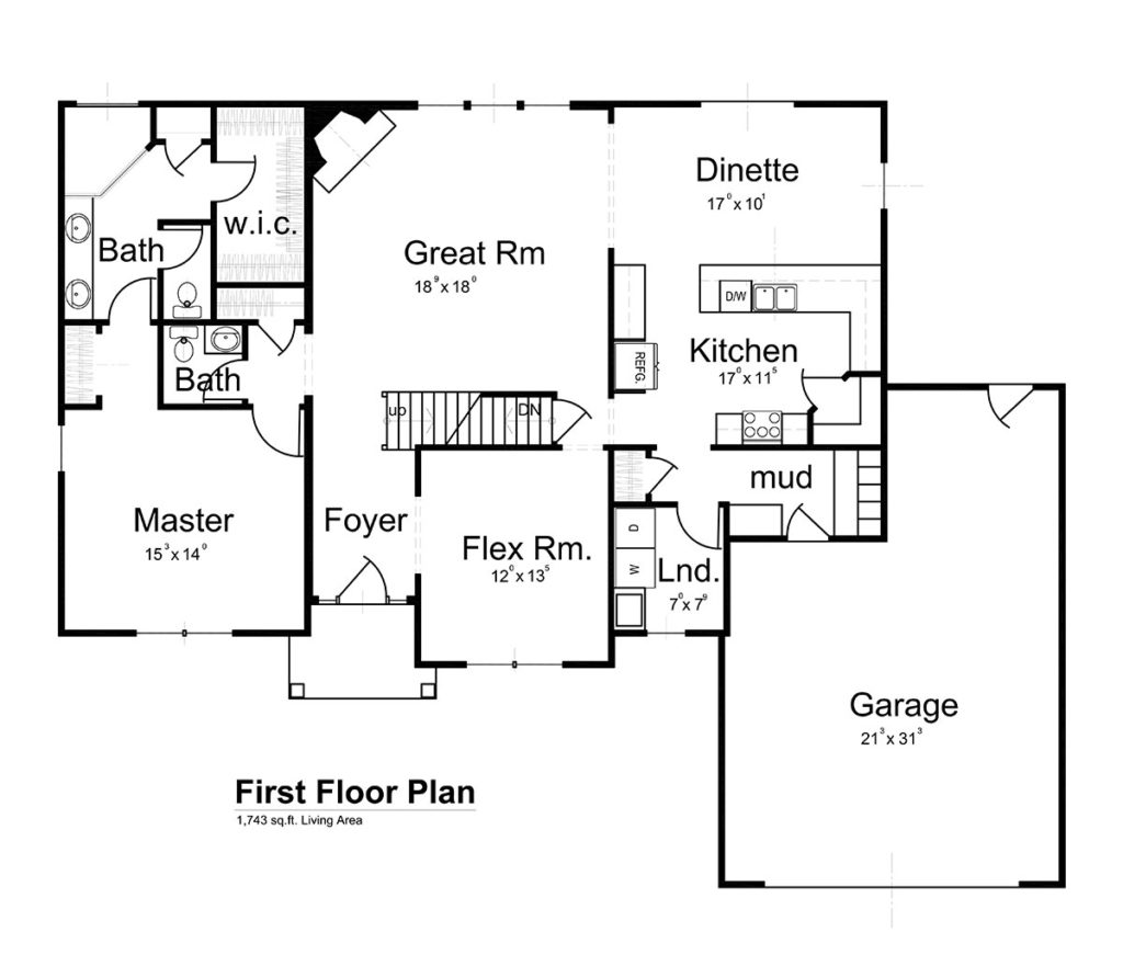 Rea Custom Ranch Homes Nantucket Floor Plan