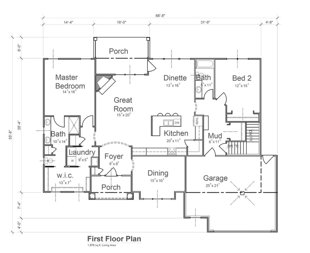 Rea Custom Ranch Homes New Haven II Floor Plan